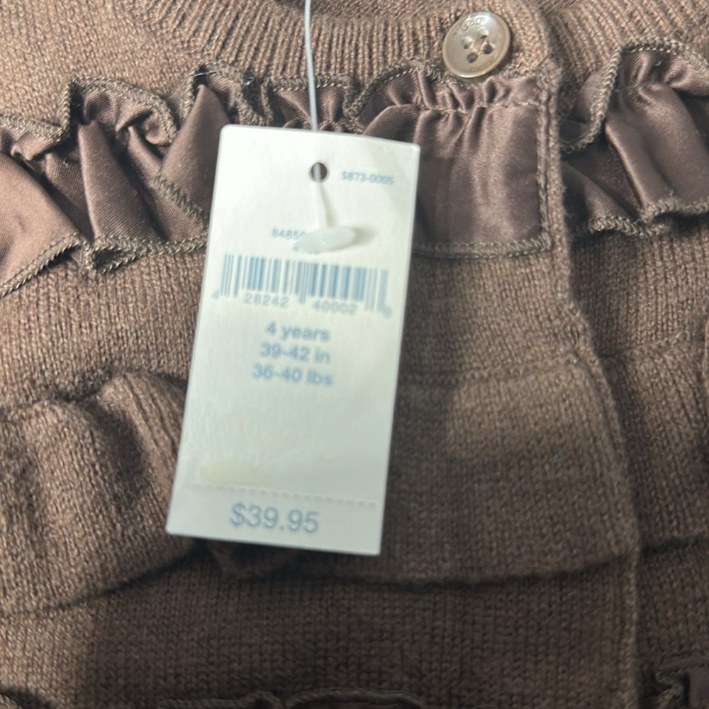 Baby GAP Brown Ruffle Sweater - Picture 3 of 3